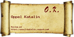 Oppel Katalin névjegykártya